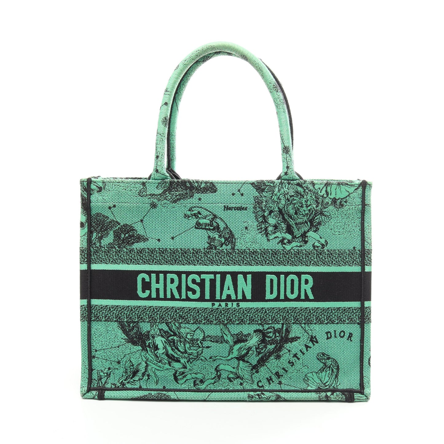 BOOK TOTE ブックトート ミディアム ハンドバッグ トートバッグ キャンバス グリーン ブラック クリスチャンディオール バッグ Christian Dior