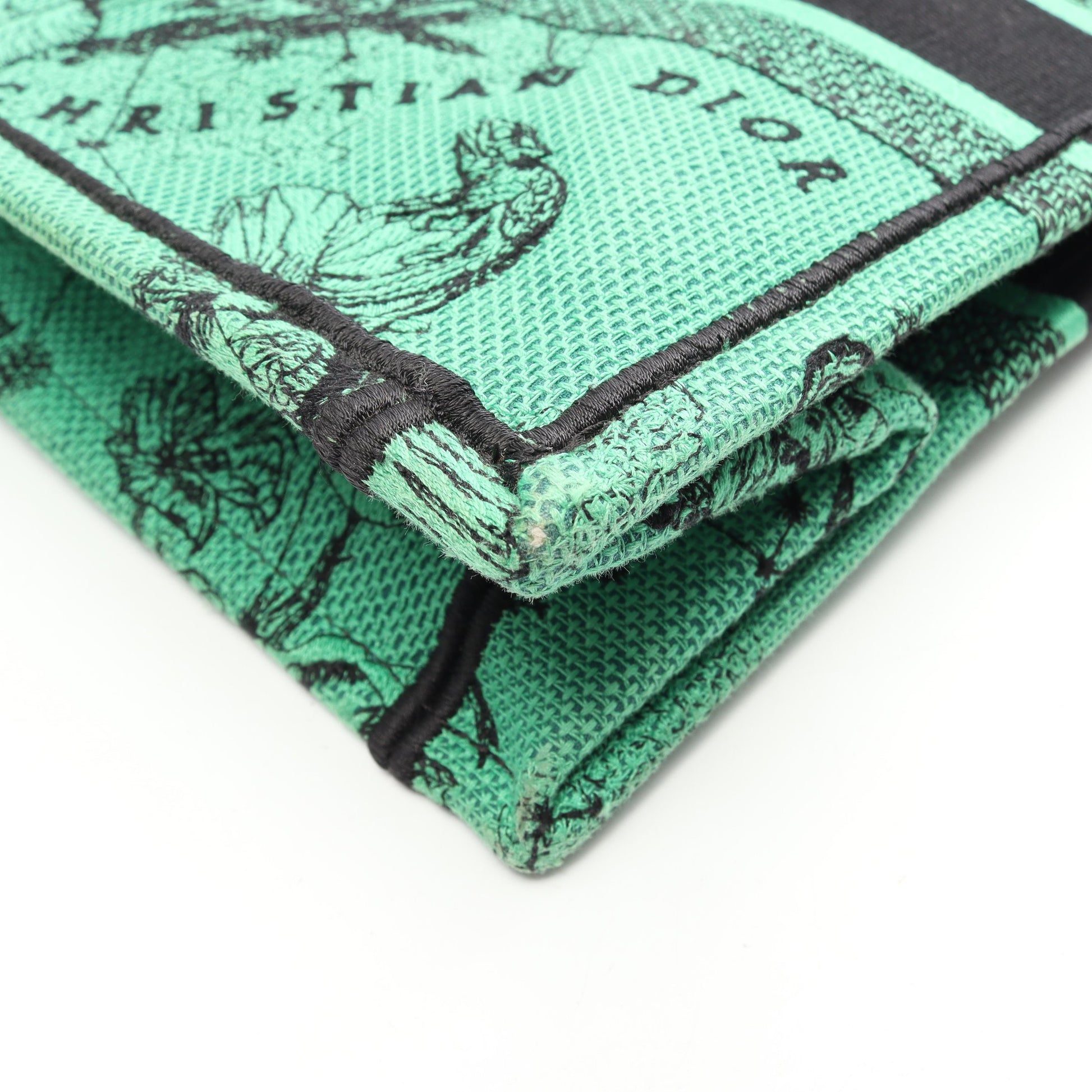 BOOK TOTE ブックトート ミディアム ハンドバッグ トートバッグ キャンバス グリーン ブラック クリスチャンディオール バッグ Christian Dior