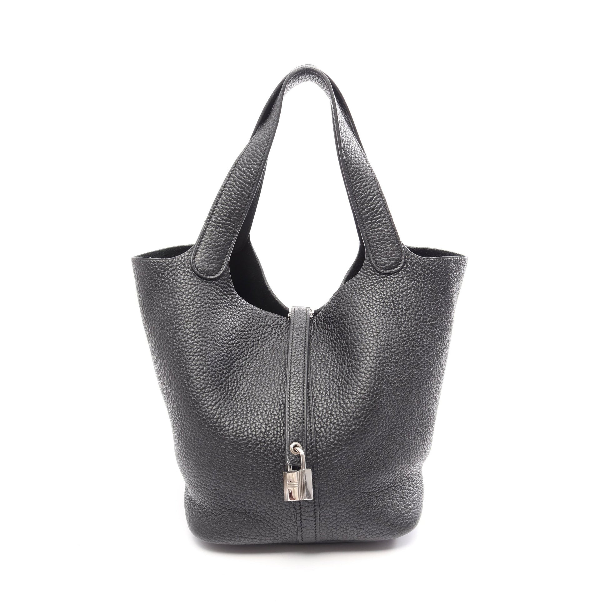 ピコタンロックMM ハンドバッグ トリヨンクレマンス ブラック シルバー金具 Z刻印 エルメス バッグ HERMES