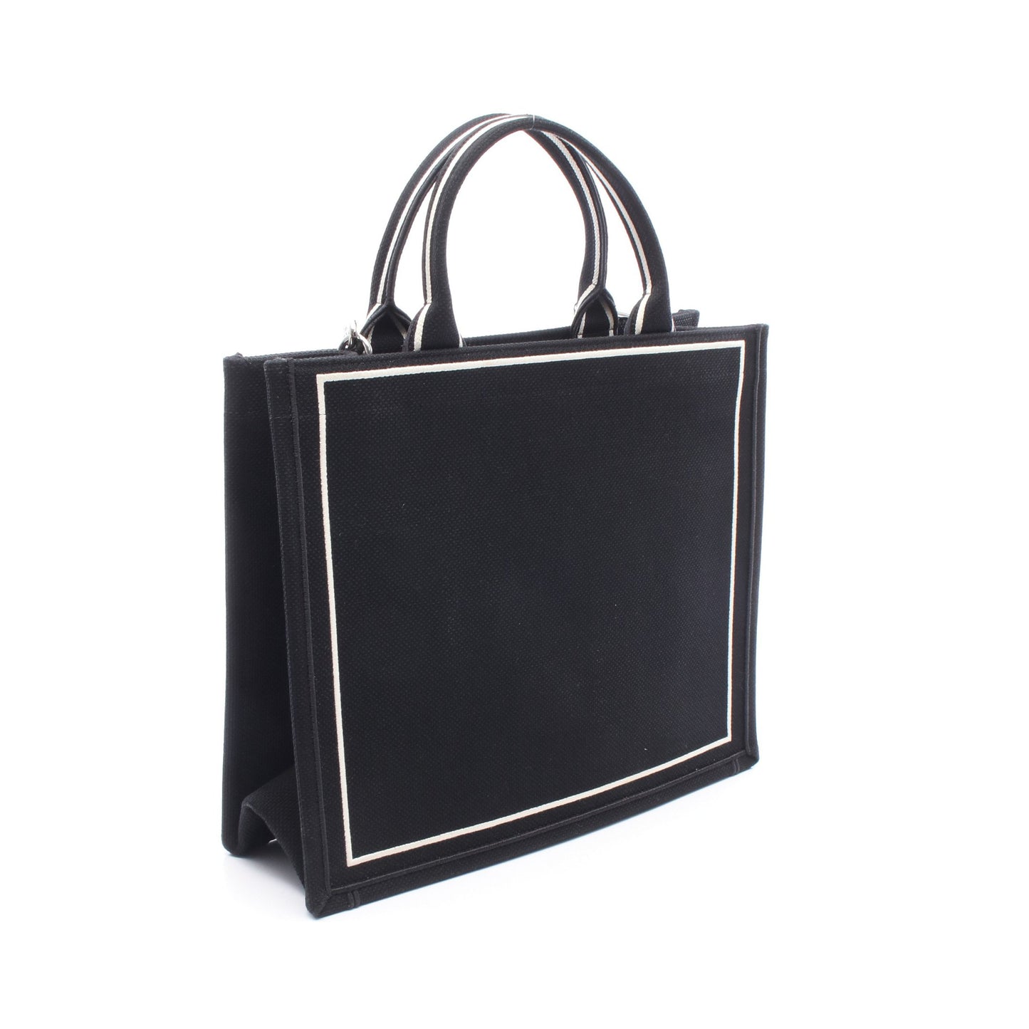BOOK TOTE ブックトート ミディアム 2WAY ハンドバッグ トートバッグ キャンバス ブラック ホワイト クリスチャンディオール