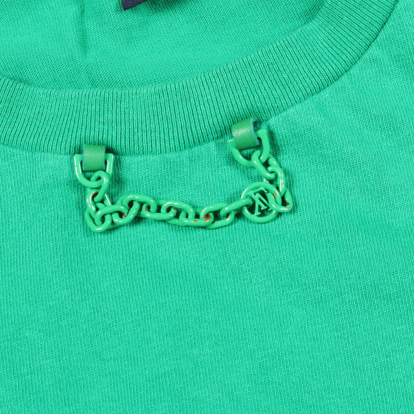 チェーン付き 半袖Tシャツ コットン グリーン ルイヴィトン トップス LOUIS VUITTON