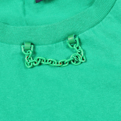チェーン付き 半袖Tシャツ コットン グリーン ルイヴィトン トップス LOUIS VUITTON