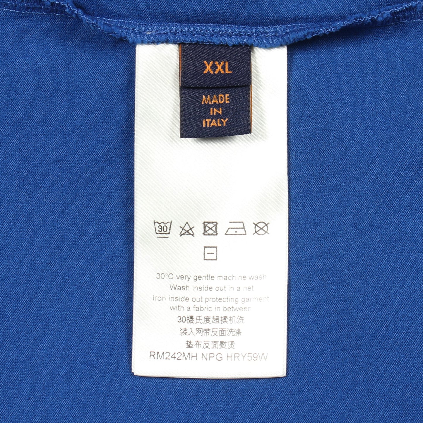 37th AMERICA'S CUP アメリカズカップ ロゴ刺繍 半袖Tシャツ コットン ブルー ルイヴィトン