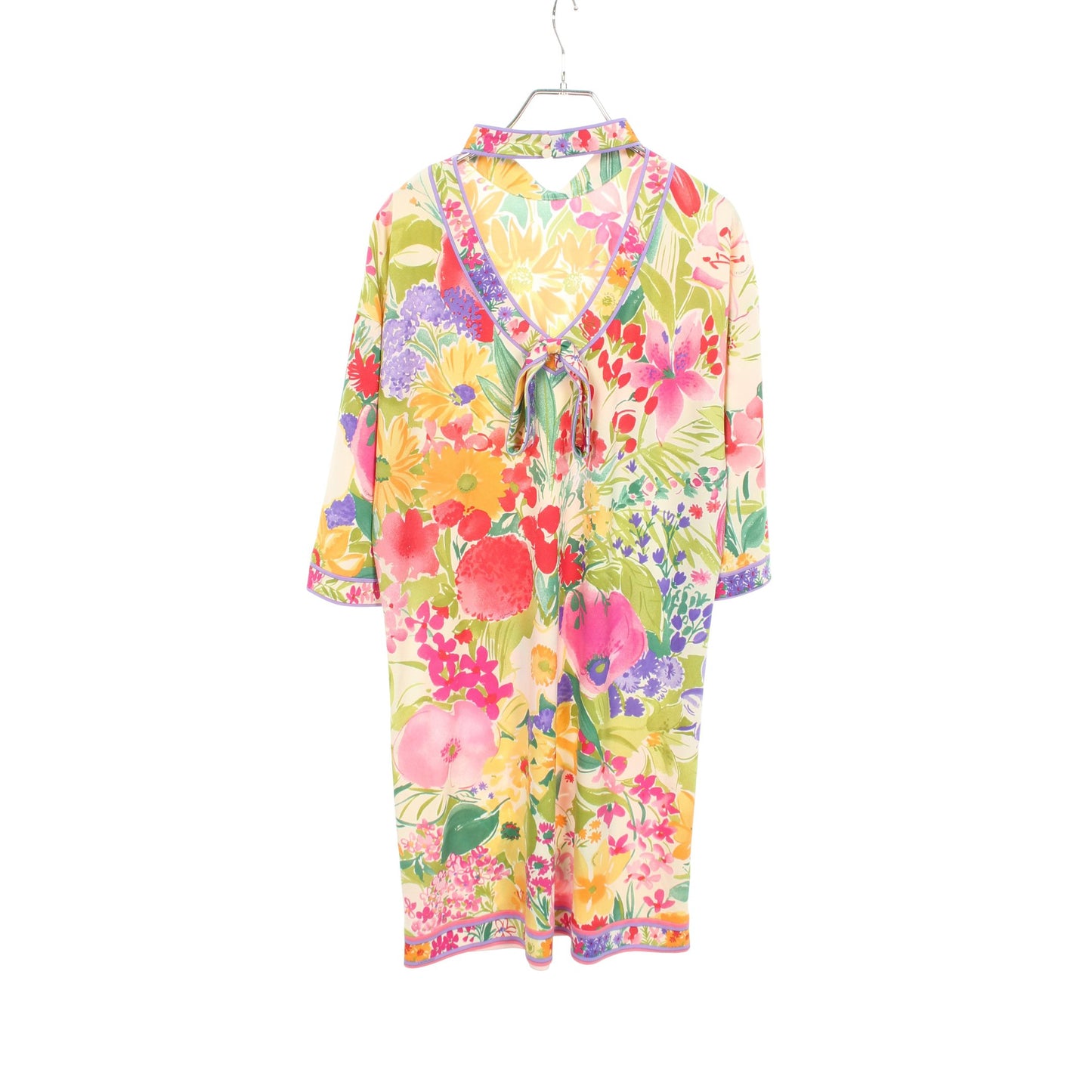 花柄 総柄 ワンピース マルチカラー レオナールファッション