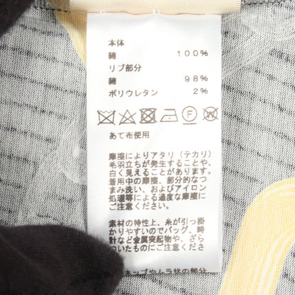 EFFET KALEIDOSCOPE カレイドスコープ エフェクト 半袖Tシャツ コットン ネイビー イエロー エルメス