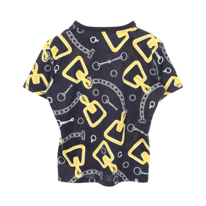 EFFET KALEIDOSCOPE カレイドスコープ エフェクト 半袖Tシャツ コットン ネイビー イエロー エルメス
