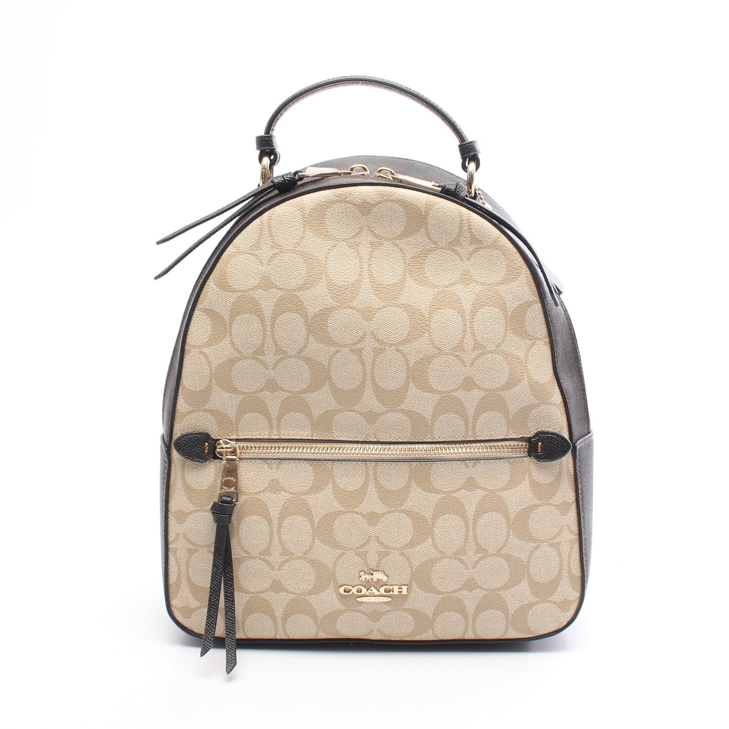 ジョーディン シグネチャー バックパック リュックサック PVC レザー ベージュ ダークブラウン ブラック コーチ バッグ COACH