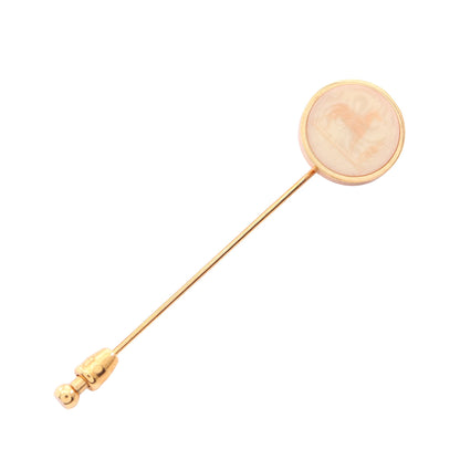 コロゾ ピン ブローチ GP ゴールド オフホワイト エルメス アクセサリー HERMES