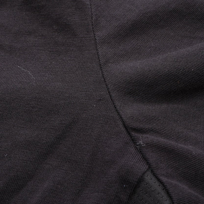 ロゴ テクニカルメッシュ切替 クルーネック Tシャツ 半袖Tシャツ コットン ブラック モンクレール
