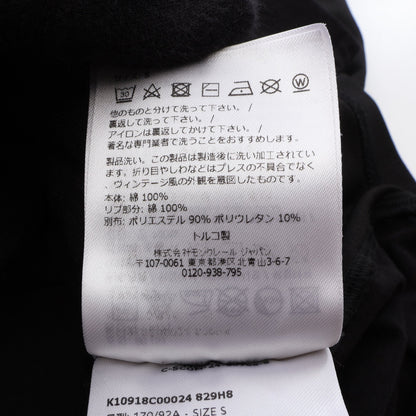ロゴ テクニカルメッシュ切替 クルーネック Tシャツ 半袖Tシャツ コットン ブラック モンクレール