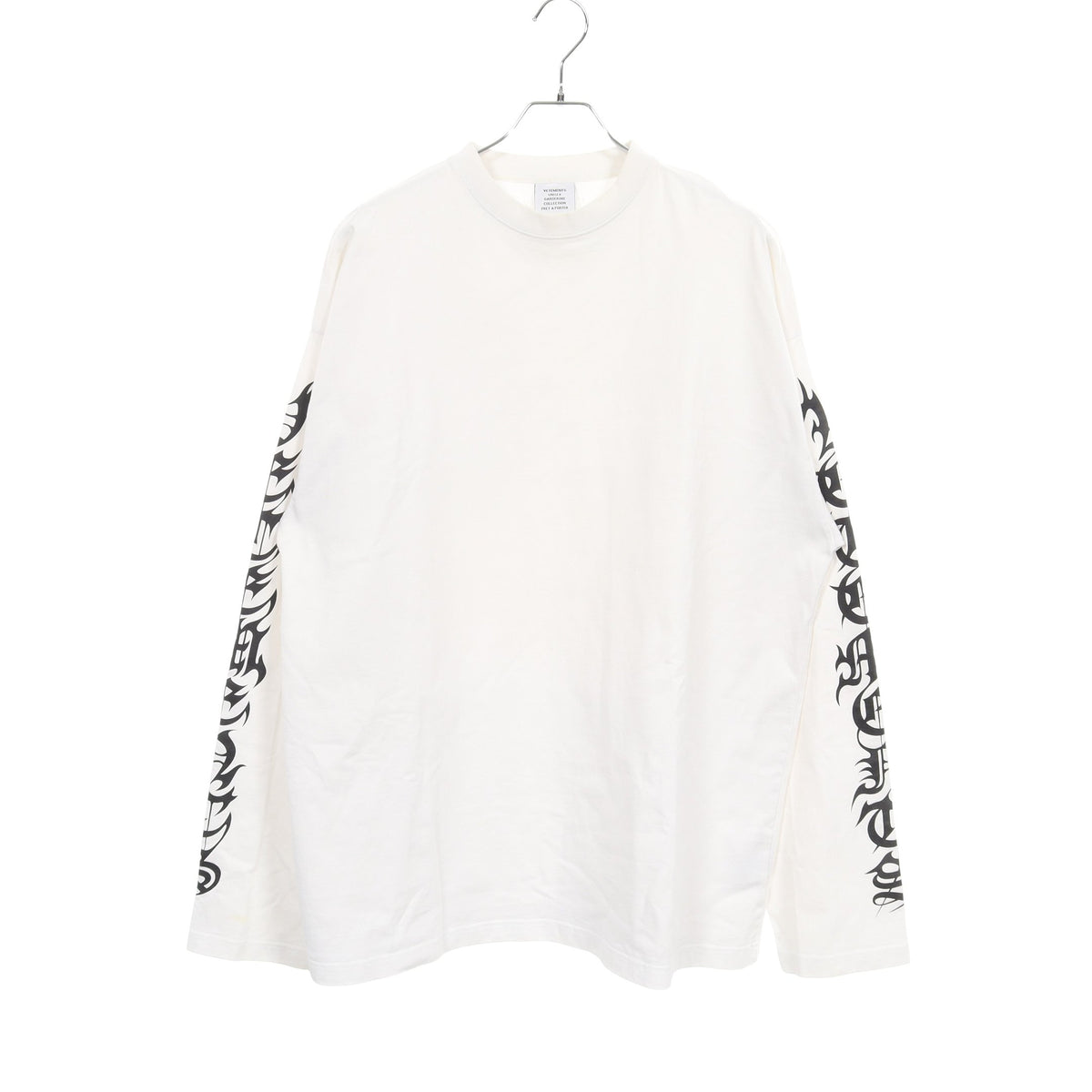 GOTHIC LOGO オーバーサイズ 長袖Tシャツ コットン ホワイト ヴェトモン トップス VETEMENTS