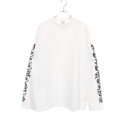 GOTHIC LOGO オーバーサイズ 長袖Tシャツ コットン ホワイト ヴェトモン トップス VETEMENTS