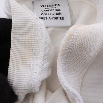GOTHIC LOGO オーバーサイズ 長袖Tシャツ コットン ホワイト ヴェトモン トップス VETEMENTS