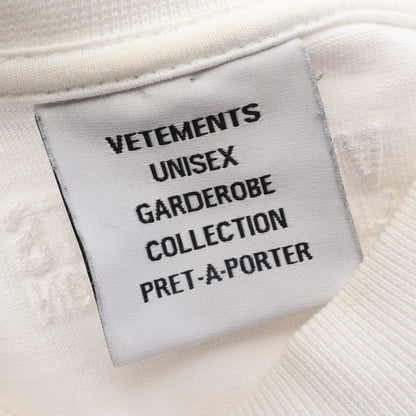 GOTHIC LOGO オーバーサイズ 長袖Tシャツ コットン ホワイト ヴェトモン トップス VETEMENTS