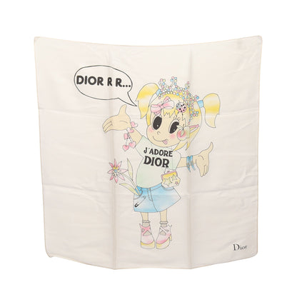 J'adore Dior Girl スカーフ シルク オフホワイト マルチカラー クリスチャンディオール