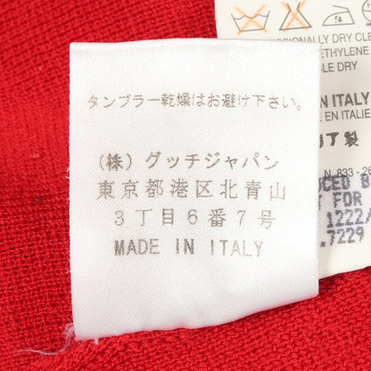 Vネック セーター ニット ウール レッド グッチ