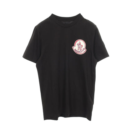 グラフィックモチーフロゴ クルーネック 半袖Tシャツ コットン ブラック モンクレール