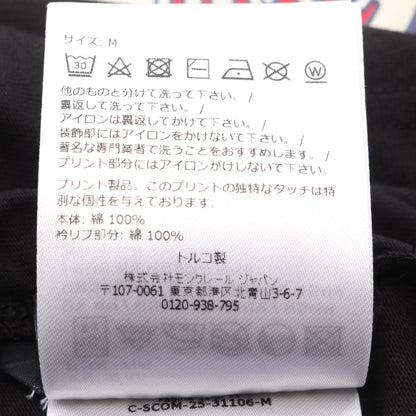 グラフィックモチーフロゴ クルーネック 半袖Tシャツ コットン ブラック モンクレール