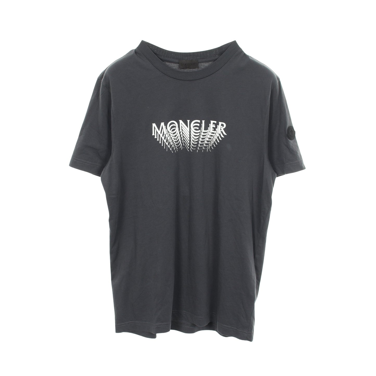 ロゴ クルーネック 半袖Tシャツ コットン グレー モンクレール