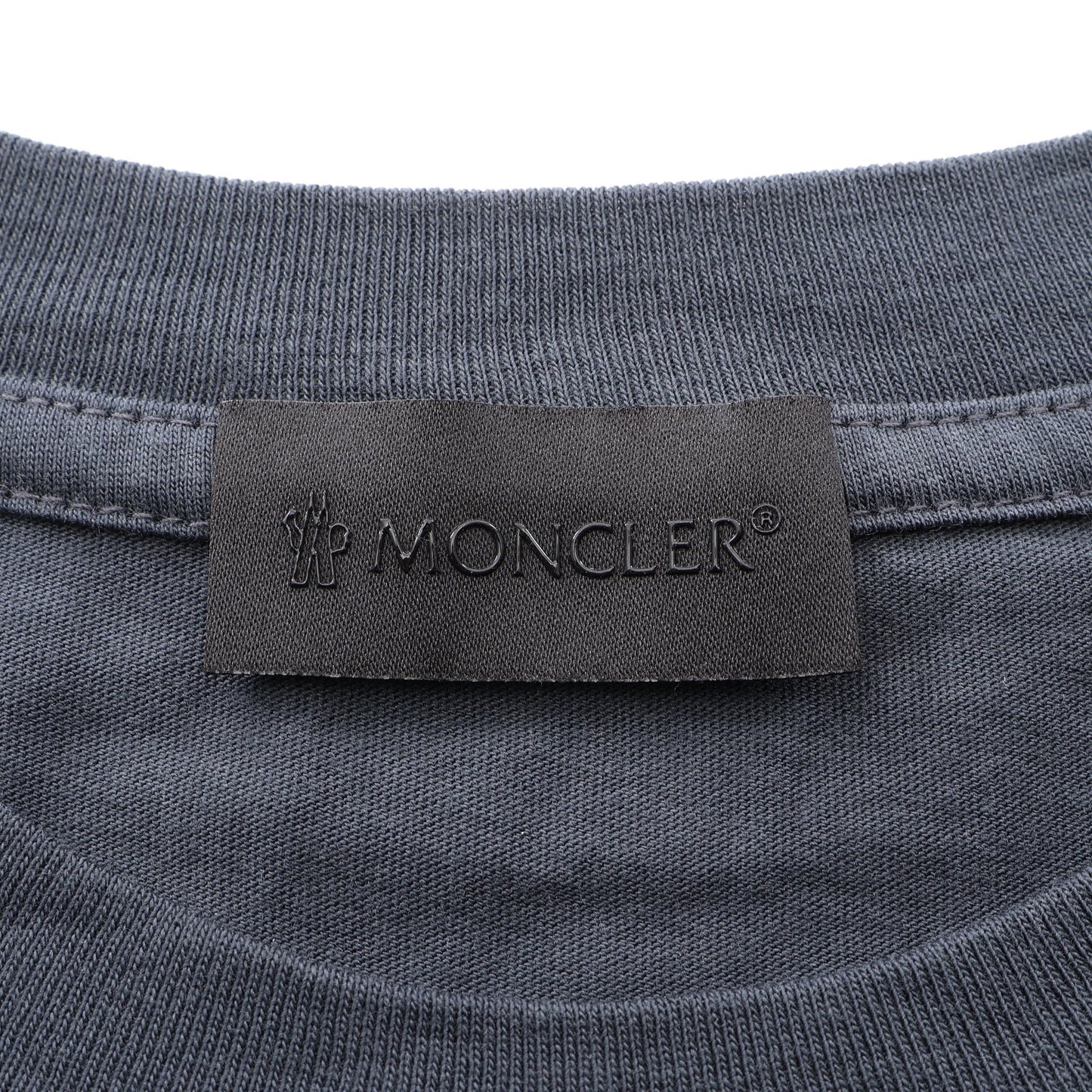 ロゴ クルーネック 半袖Tシャツ コットン グレー モンクレール