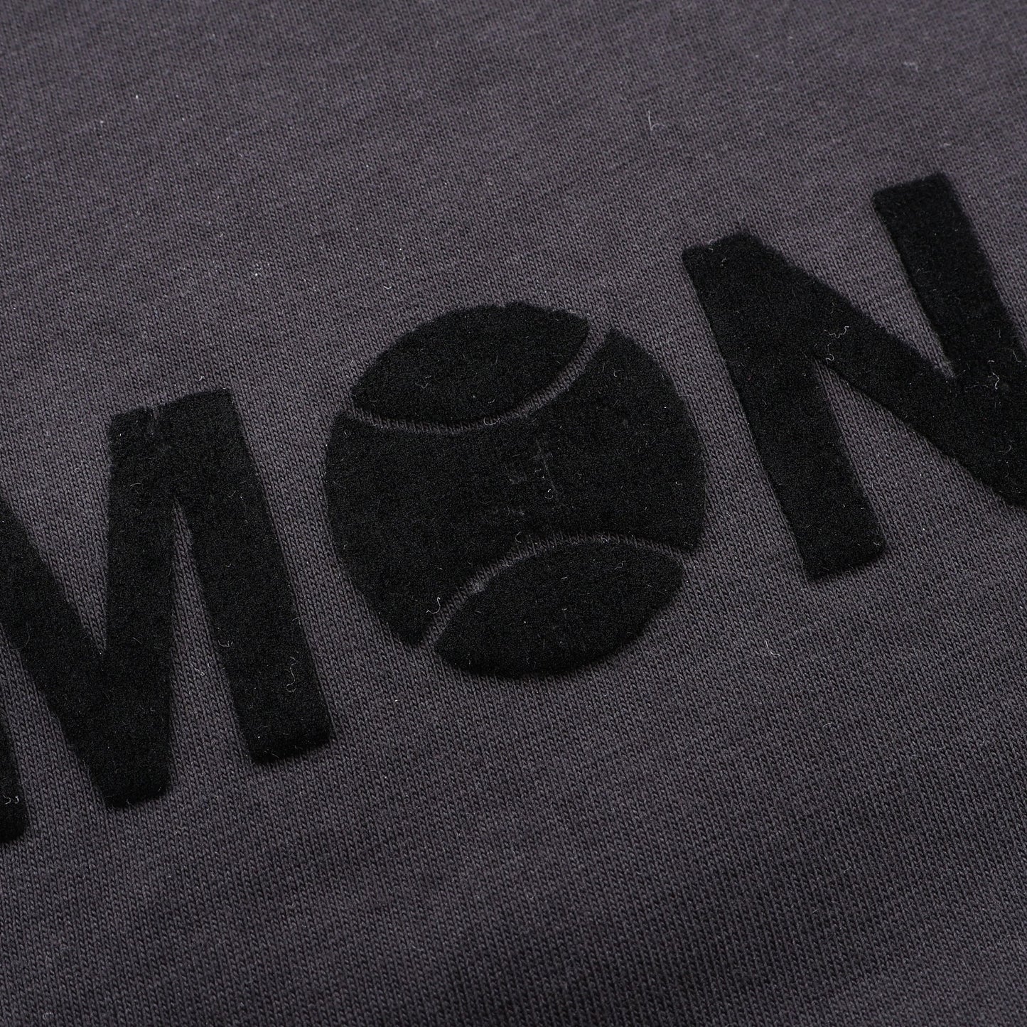 パロディ テニスボールロゴ クルーネック 半袖Tシャツ コットン ブラック モンクレール