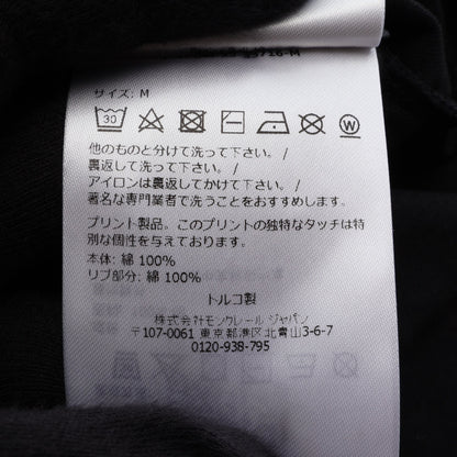 パロディ テニスボールロゴ クルーネック 半袖Tシャツ コットン ブラック モンクレール