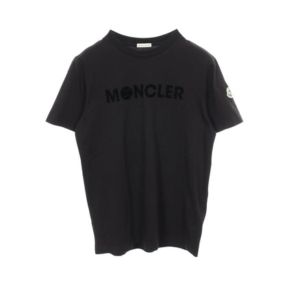 パロディ テニスボールロゴ クルーネック 半袖Tシャツ コットン ブラック モンクレール