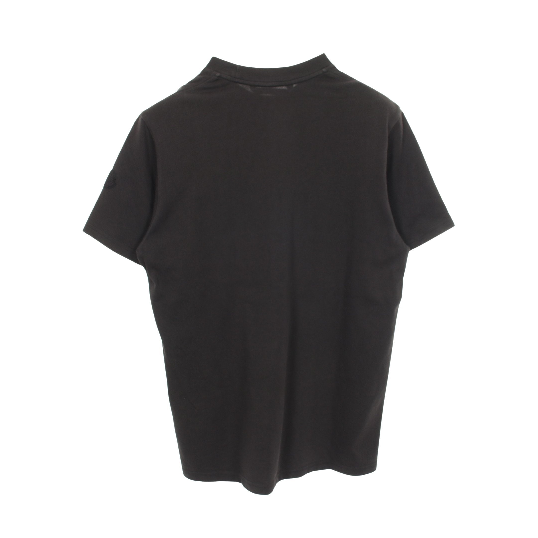 ピクセルロゴ クルーネック 半袖Tシャツ コットン ブラック