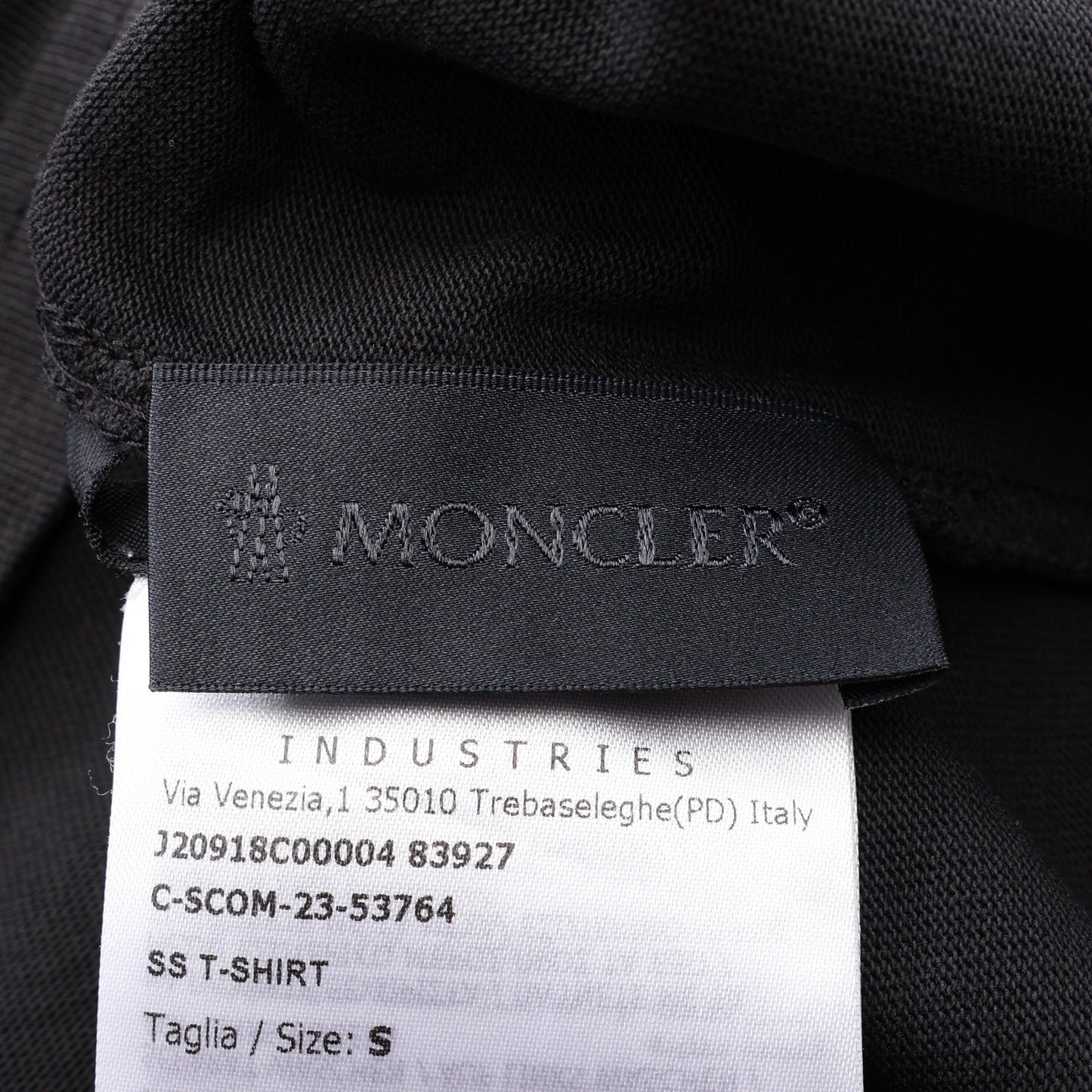 ピクセルロゴ クルーネック 半袖Tシャツ コットン ブラック モンクレール