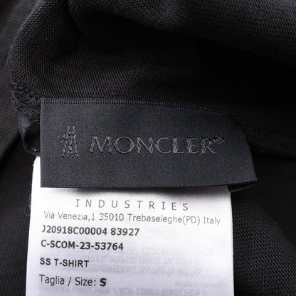 ピクセルロゴ クルーネック 半袖Tシャツ コットン ブラック モンクレール