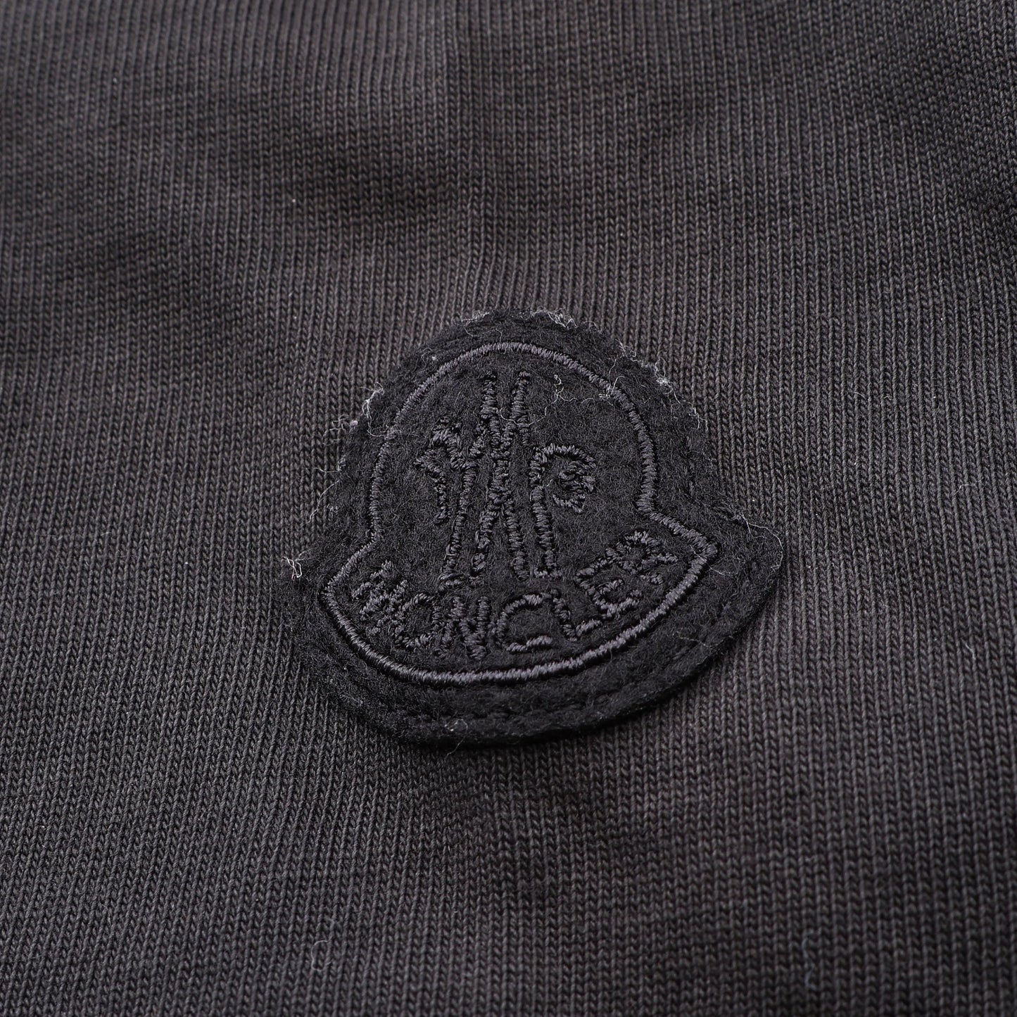 ピクセルロゴ クルーネック 半袖Tシャツ コットン ブラック モンクレール