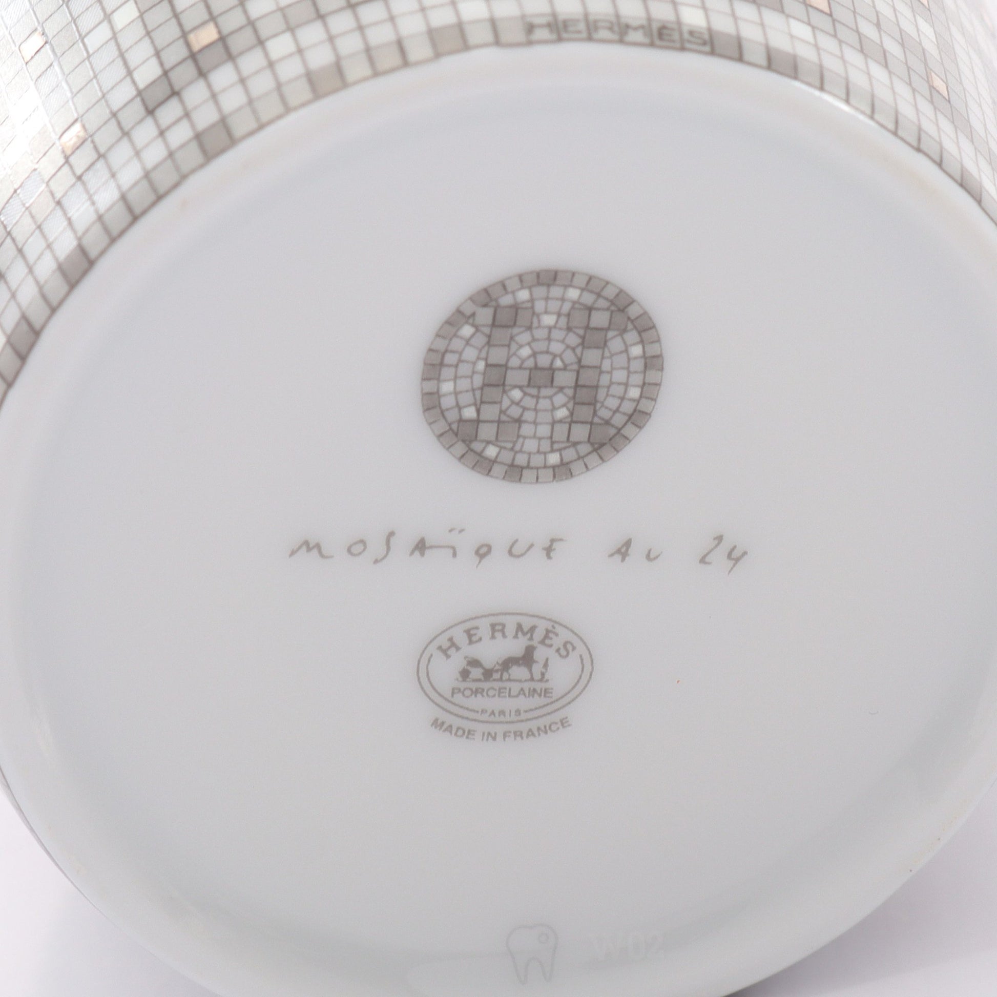 ゴブレット モザイク 24 プラチナ 食器 ポーセリン シルバー エルメス 財布・小物 HERMES
