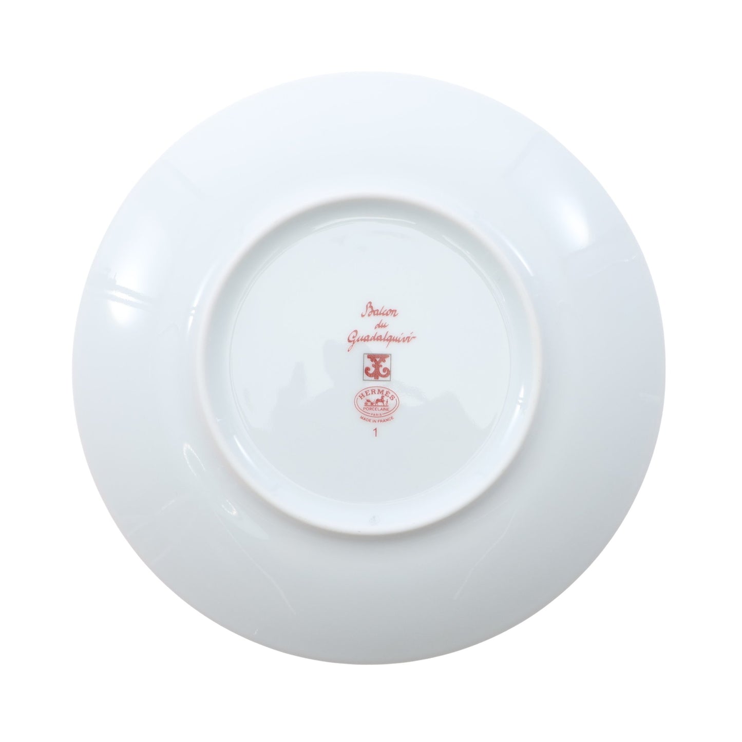 パンプレート No1 ガダルキヴィール 食器 ポーセリン ホワイト レッド エルメス
