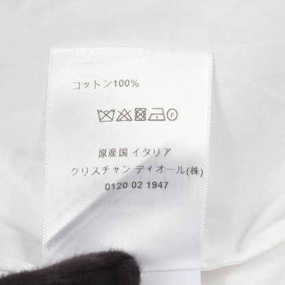 BEE刺繍 半袖 シャツ コットン ホワイト クリスチャンディオール