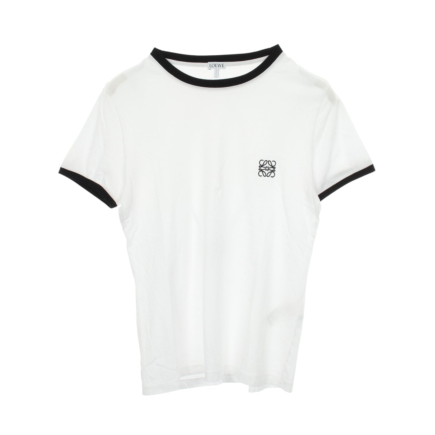 アナグラム クルーネック 半袖Tシャツ コットン ホワイト ブラック ロエベ