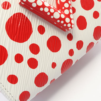 LV × YK ツイストPM エピ エピ インフィニティドット 草間彌生 チェーンショルダーバッグ レザー ホワイト レッド ルイヴィトン