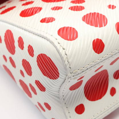 LV × YK ツイストPM エピ エピ インフィニティドット 草間彌生 チェーンショルダーバッグ レザー ホワイト レッド ルイヴィトン