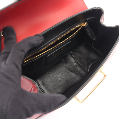 シドニー 2WAY ハンドバッグ サフィアーノレザー レッド プラダ