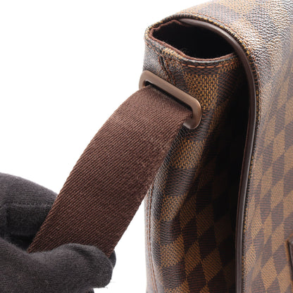 ブルックリンPM ダミエエベヌ ショルダーバッグ PVC レザー ブラウン ルイヴィトン バッグ LOUIS VUITTON