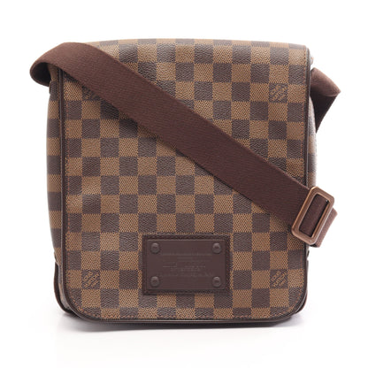 ブルックリンPM ダミエエベヌ ショルダーバッグ PVC レザー ブラウン ルイヴィトン バッグ LOUIS VUITTON