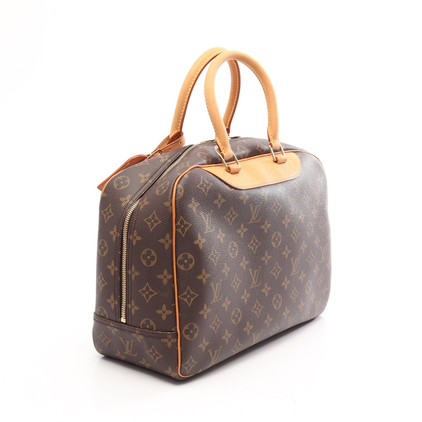 ドーヴィル ボーリングヴァニティ モノグラム ハンドバッグ PVC レザー ブラウン ルイヴィトン バッグ LOUIS VUITTON