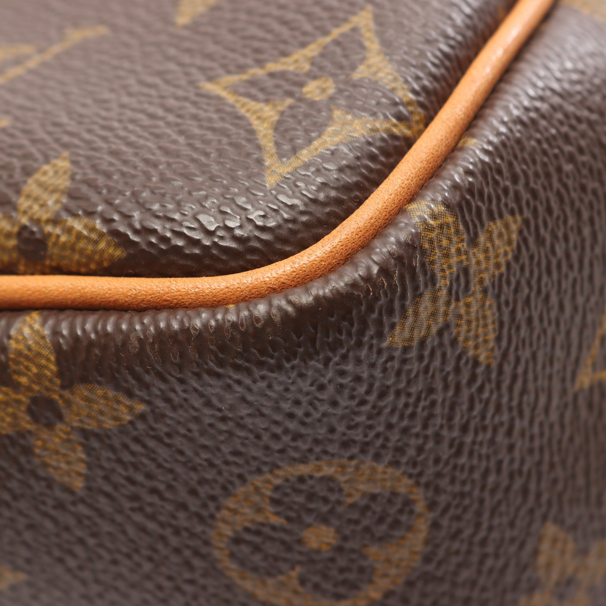 ドーヴィル ボーリングヴァニティ モノグラム ハンドバッグ PVC レザー ブラウン ルイヴィトン バッグ LOUIS VUITTON
