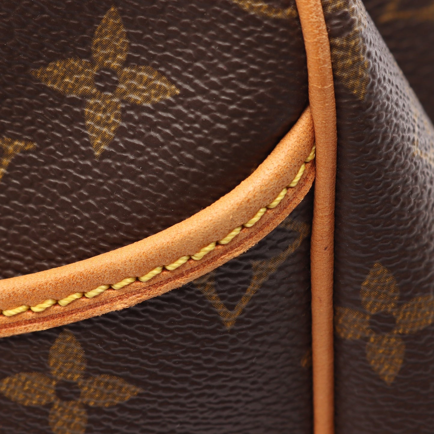 ドーヴィル ボーリングヴァニティ モノグラム ハンドバッグ PVC レザー ブラウン ルイヴィトン バッグ LOUIS VUITTON