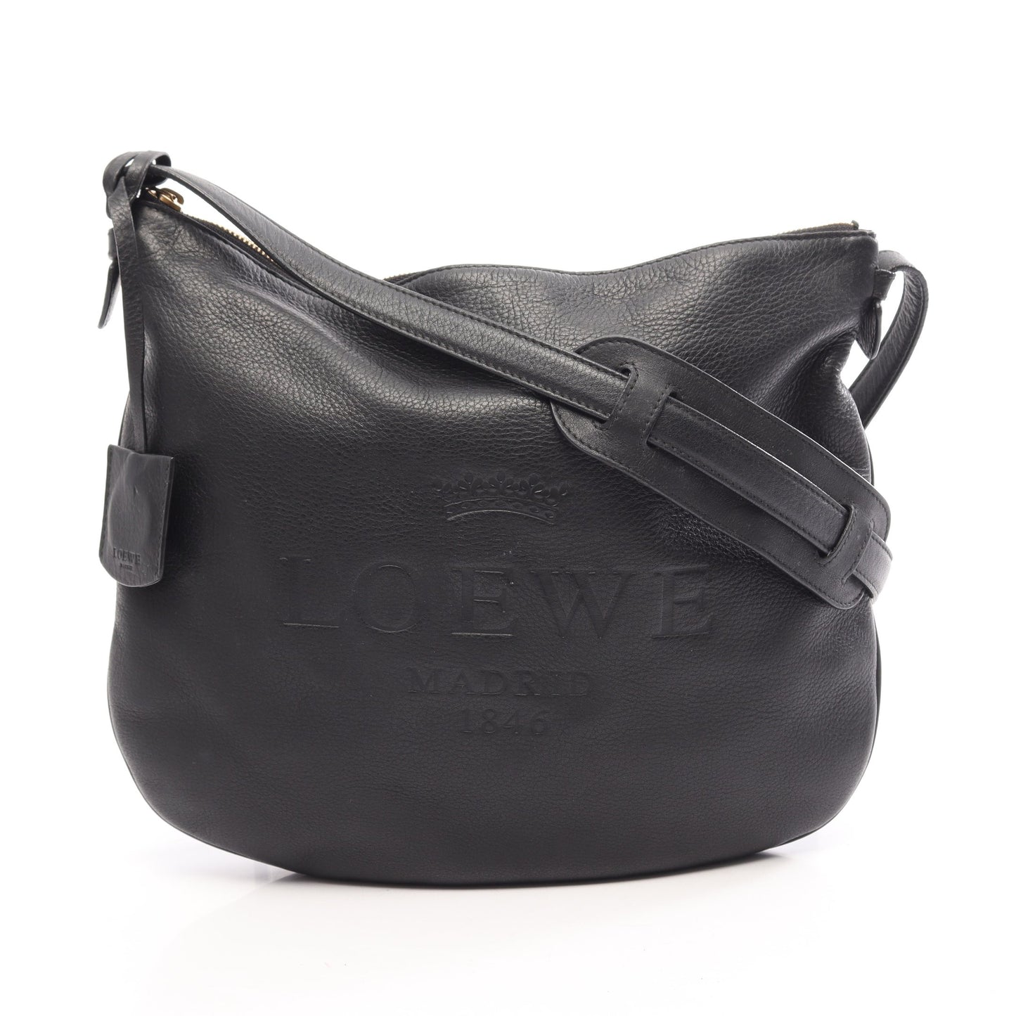 ヘリテージ ショルダーバッグ レザー ブラック ロエベ バッグ LOEWE