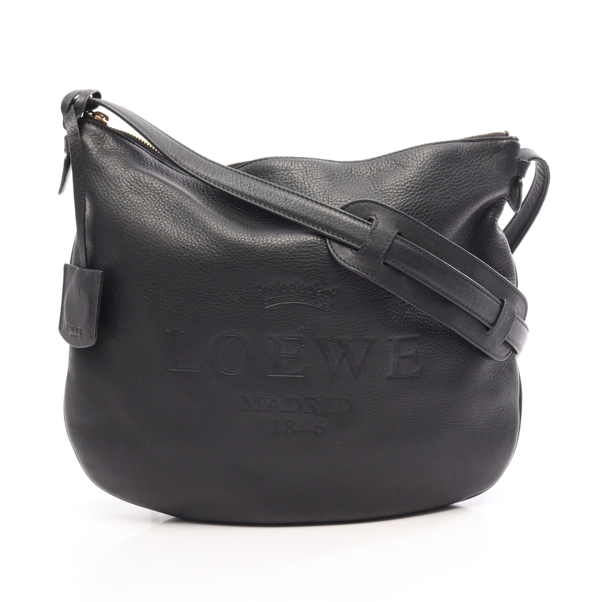 ヘリテージ ショルダーバッグ レザー ブラック ロエベ バッグ LOEWE