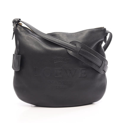 ヘリテージ ショルダーバッグ レザー ブラック ロエベ バッグ LOEWE
