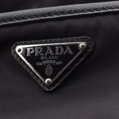RE-NYLON TESSUTO+SAFFIANO ショルダーバッグ ナイロン レザー ブラック プラダ