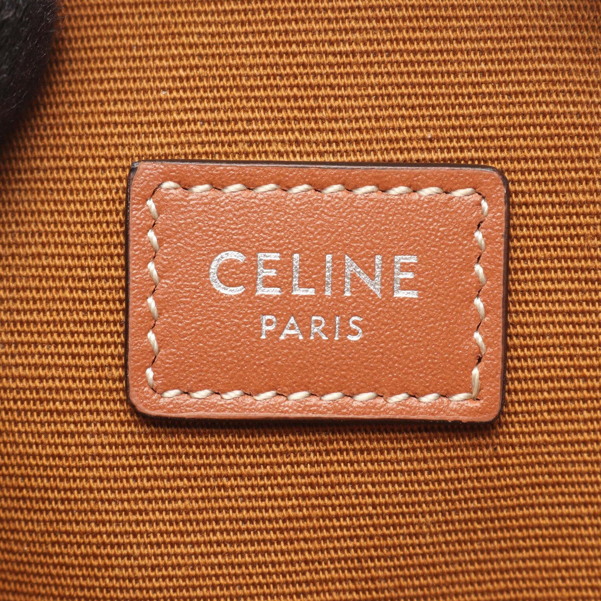 トリオンフ ミニ ショルダーバッグ PVC レザー ブラック ブラウン セリーヌ バッグ CELINE