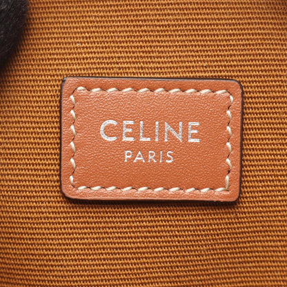 トリオンフ ミニ ショルダーバッグ PVC レザー ブラック ブラウン セリーヌ バッグ CELINE