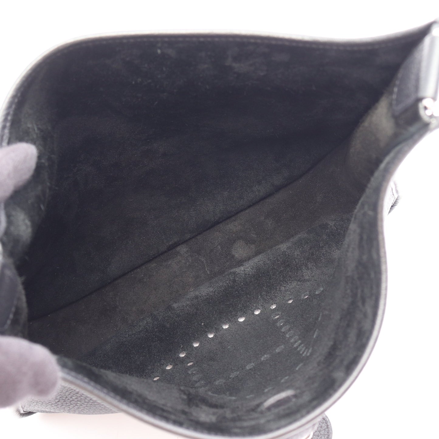 エヴリン 3 トロワ PM ショルダーバッグ トリヨンクレマンス ブラック シルバー金具 Z刻印 エルメス